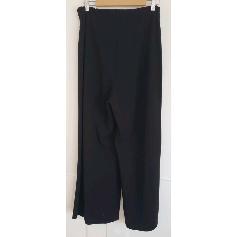 ADDISON EVENINGS OVERLAY WIDE LEGS BLACK PANTS XLARGE - Picture 7 of 10